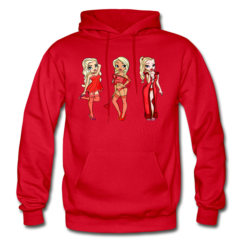 Hot Cartoon Girls Hoodie - red