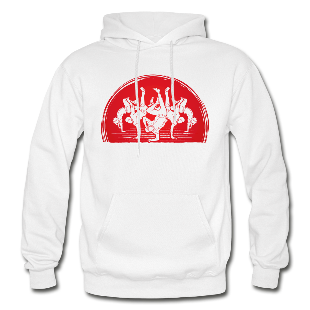 B-boy Dancers Red Sun Hoodie - white