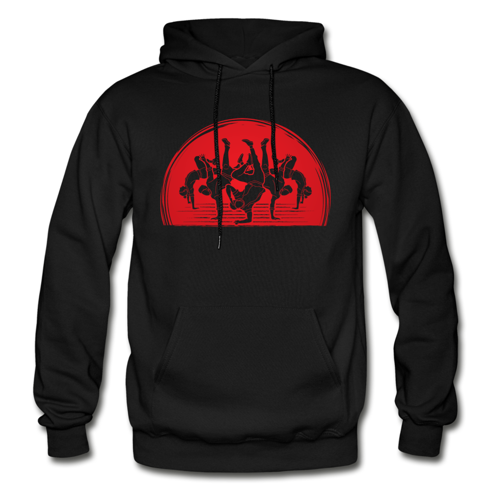 B-boy Dancers Red Sun Hoodie - black