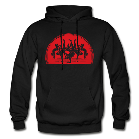 B-boy Dancers Red Sun Hoodie - black