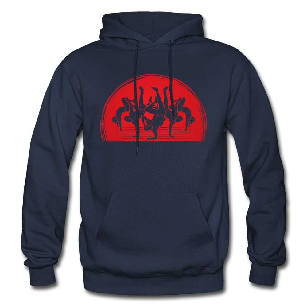 B-boy Dancers Red Sun Hoodie - navy
