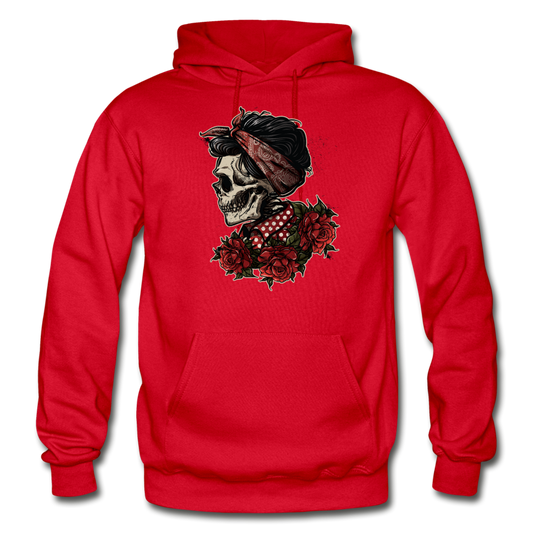 Girl Skull Hoodie - red