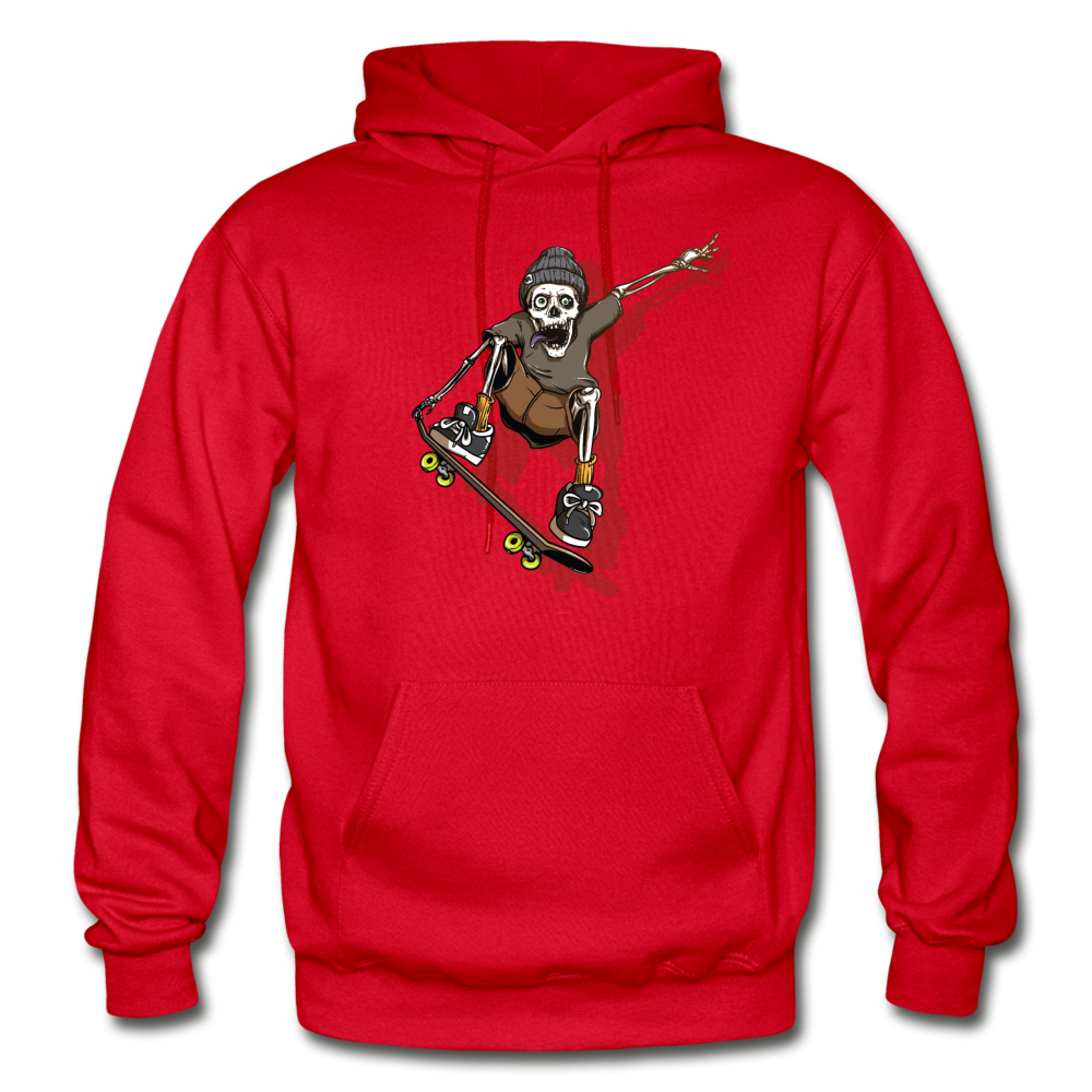 Skeleton Skater Hoodie - red