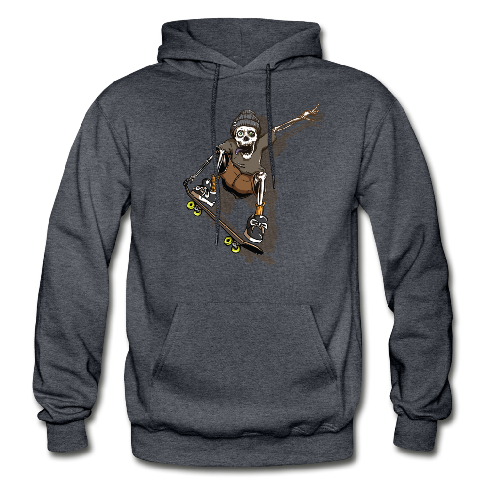 Skeleton Skater Hoodie - charcoal gray