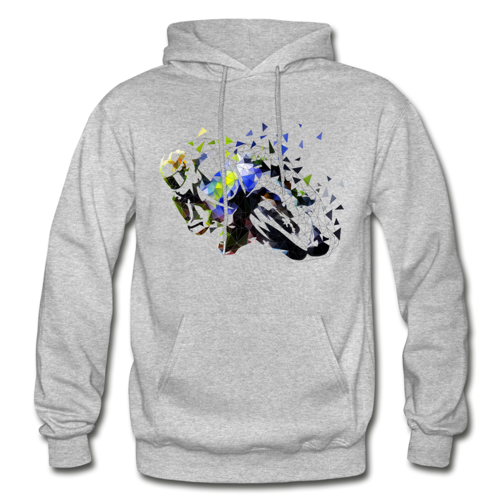 Abstract Motorcycle Bike Hoodie - heather gray