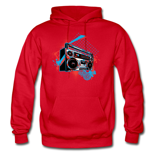 Abstract boombox Hoodie - red