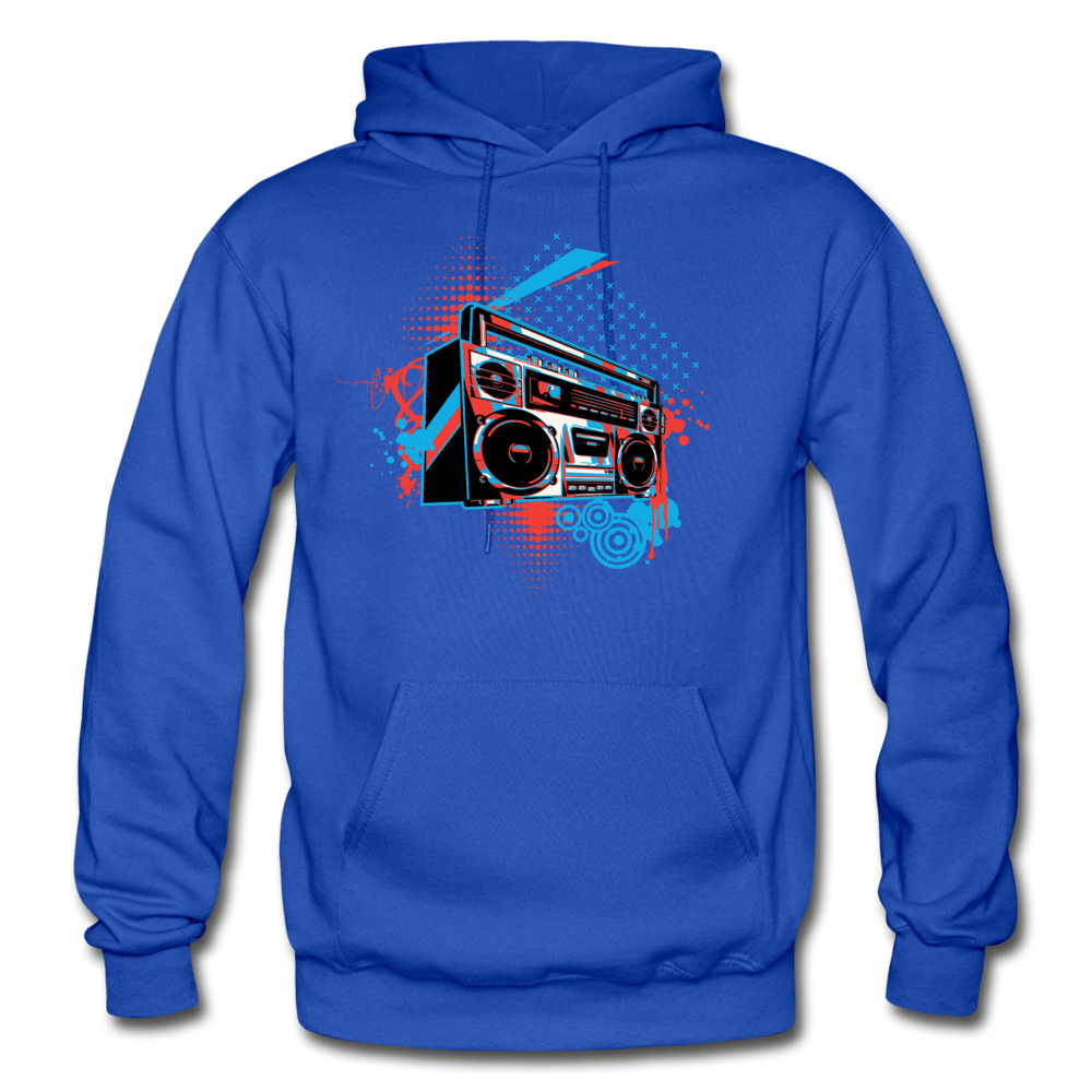 Abstract boombox Hoodie - royal blue