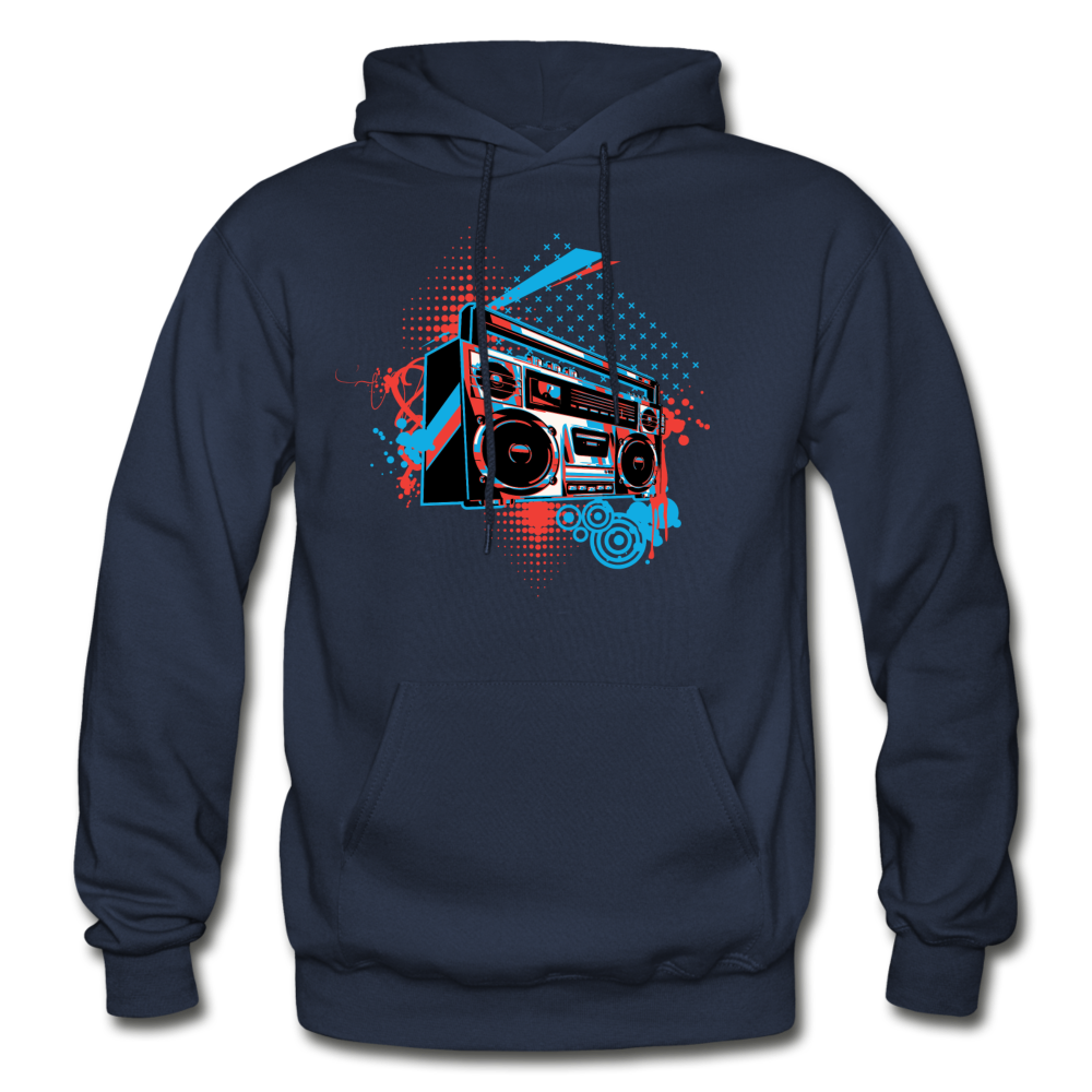 Abstract boombox Hoodie - navy