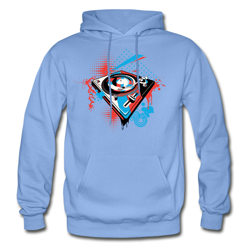 Abstract Turntable Hoodie - carolina blue