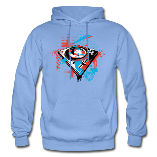 Abstract Turntable Hoodie - carolina blue