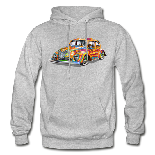 Hippie Bug Hoodie - heather gray