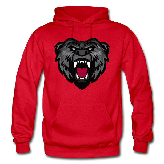 Growling Bear Hoodie - red
