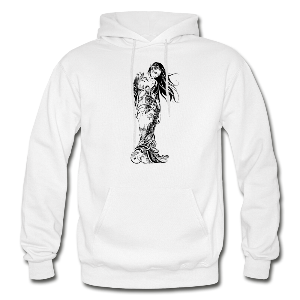 Tribal Maori Girl Hoodie - white