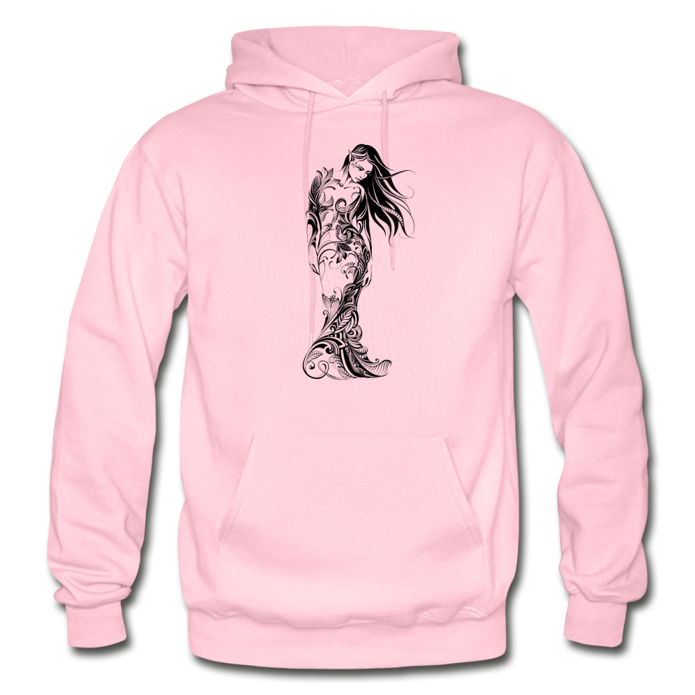 Tribal Maori Girl Hoodie - light pink