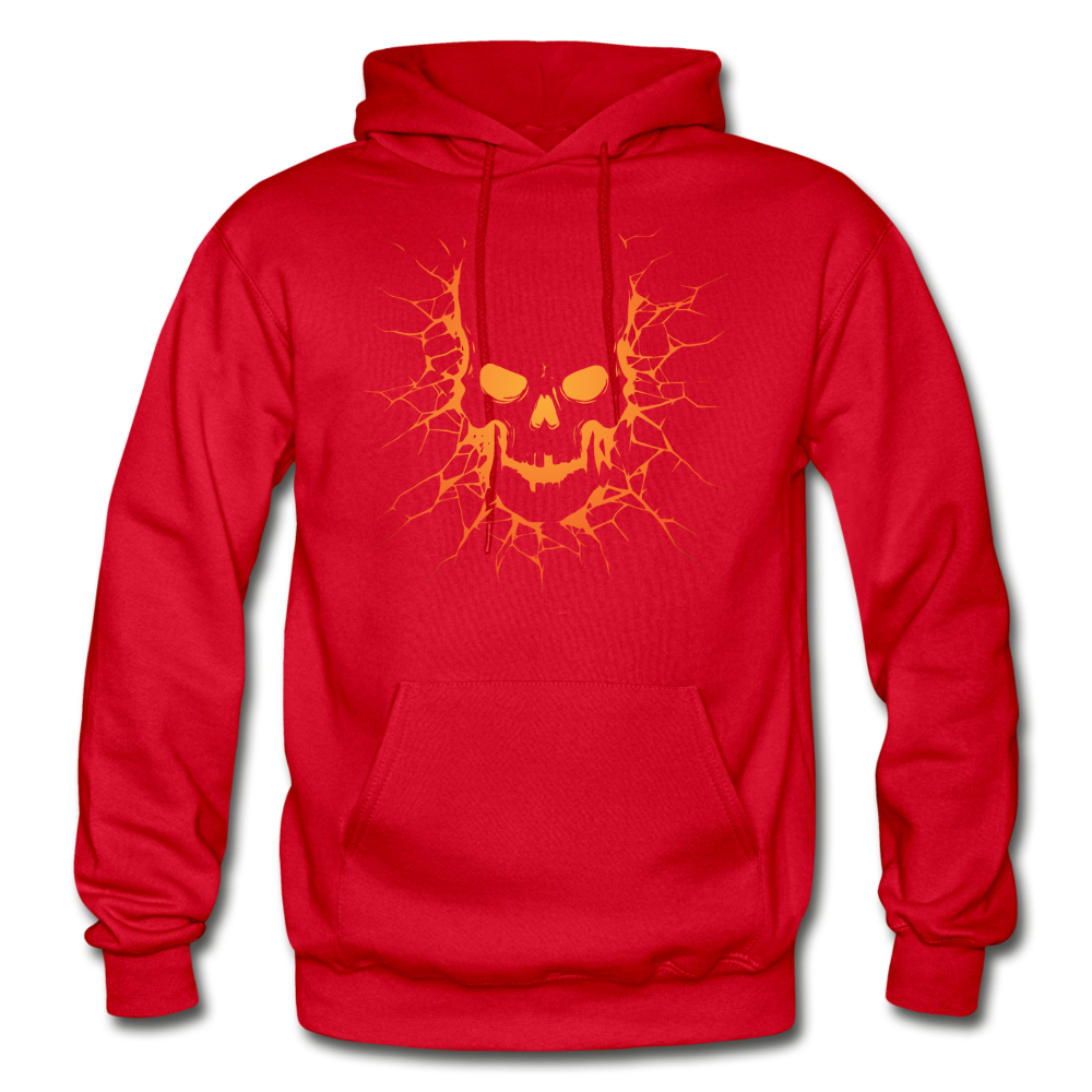 Cracked Skull Hoodie - red