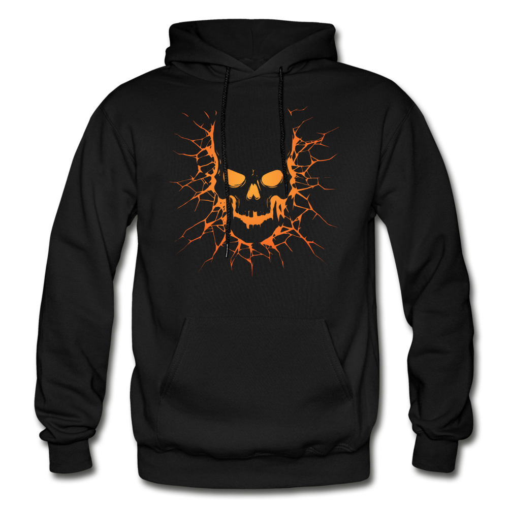 Cracked Skull Hoodie - black