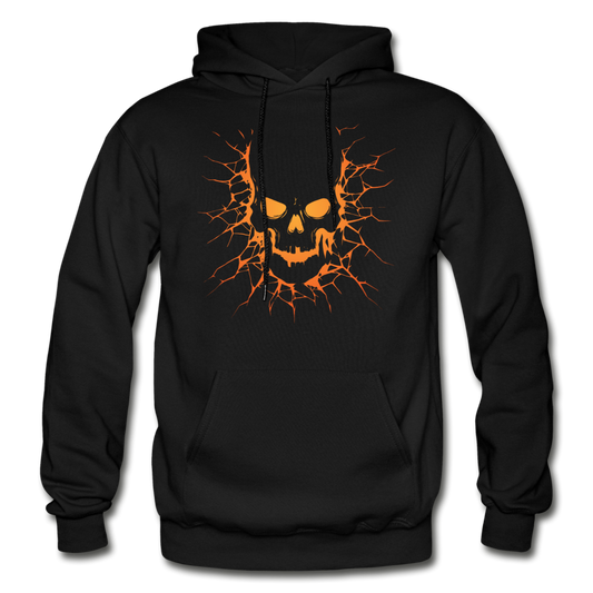 Cracked Skull Hoodie - black