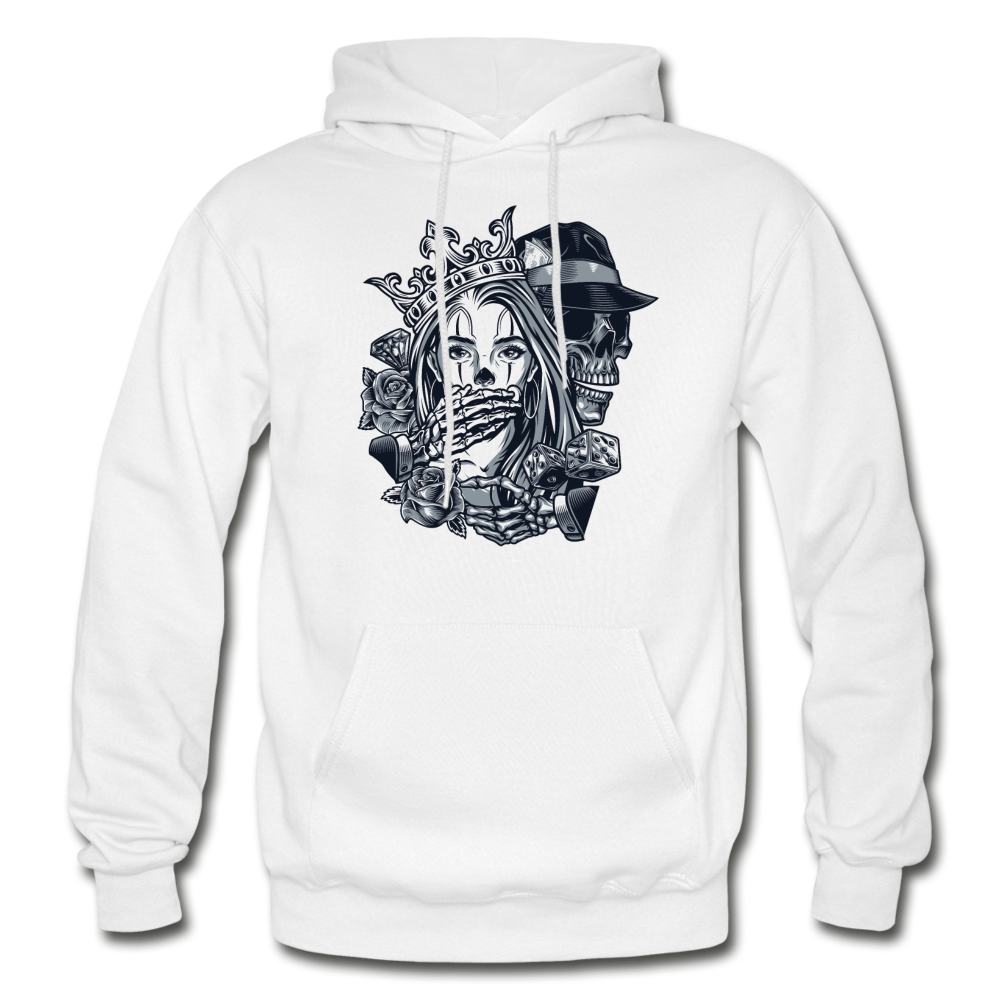 Silent Skull Crown Hoodie - white