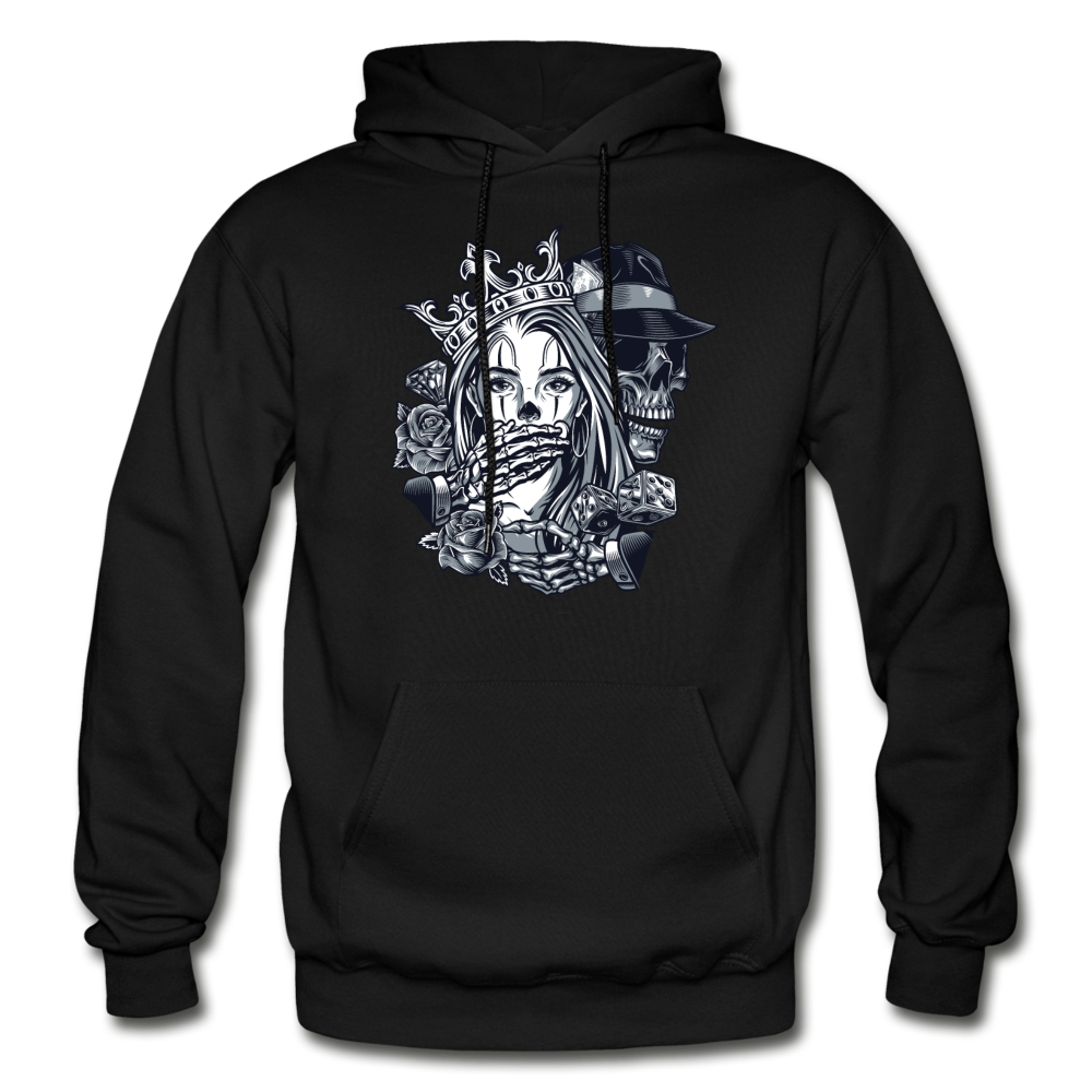 Silent Skull Crown Hoodie - black