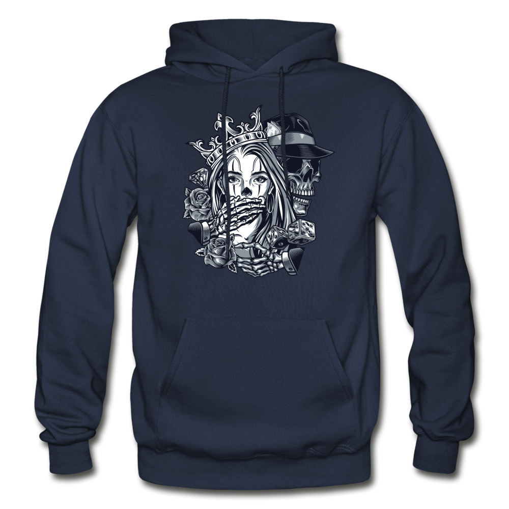 Silent Skull Crown Hoodie - navy