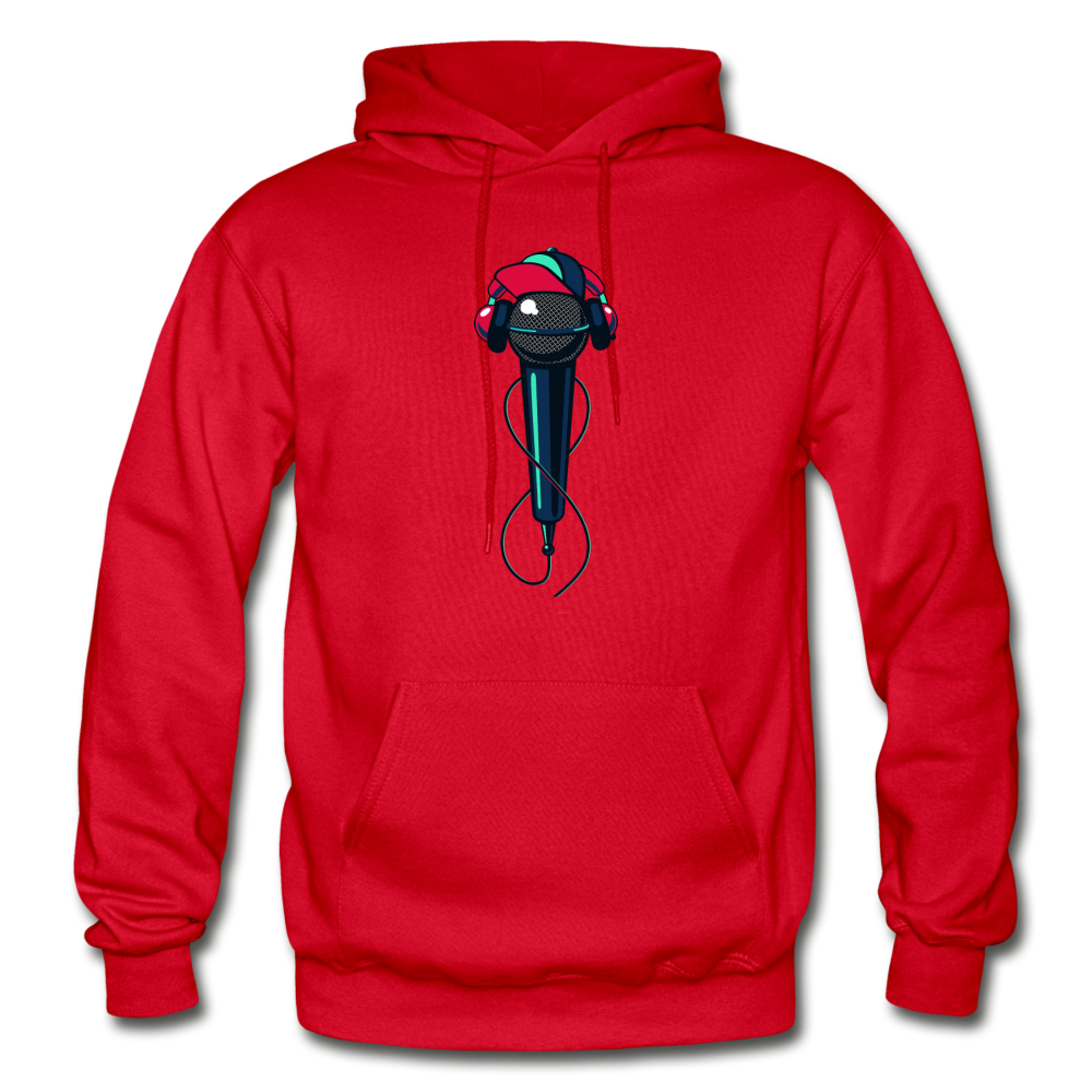Hip Hop Microphone Hoodie - red