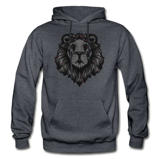 Grey Lion Hoodie - charcoal gray