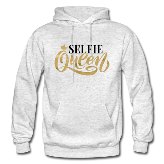 Selfie Queen Hoodie - light heather gray