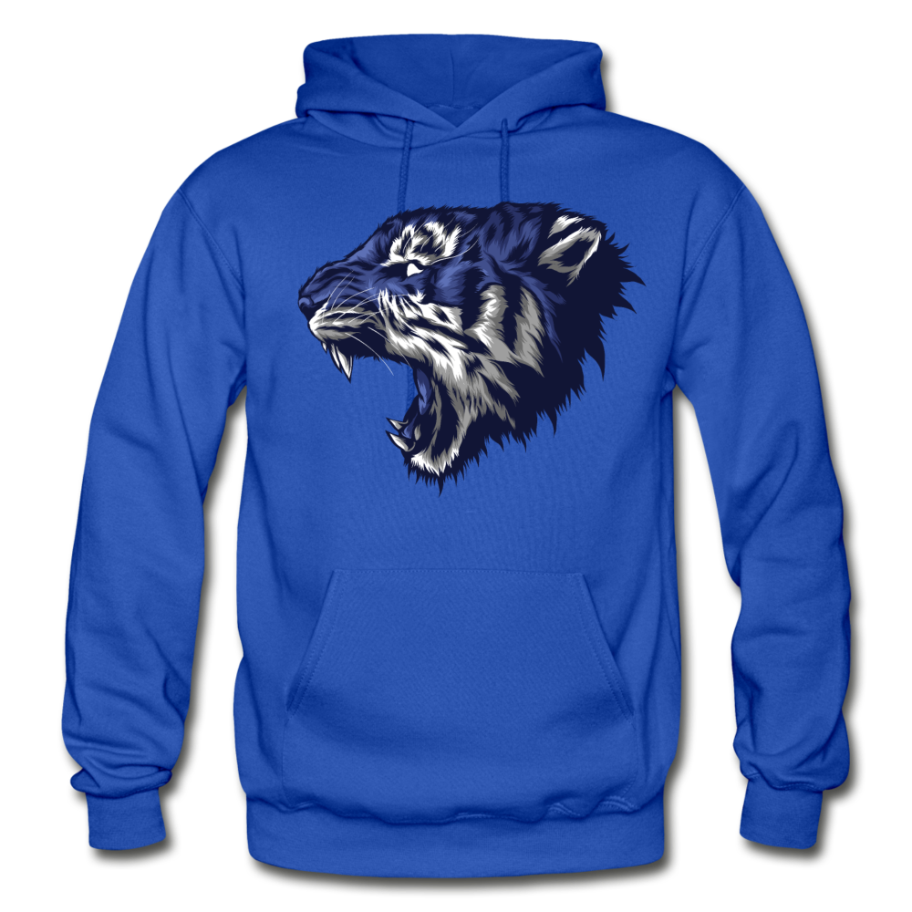 Blue Jungle Cat Hoodie - royal blue