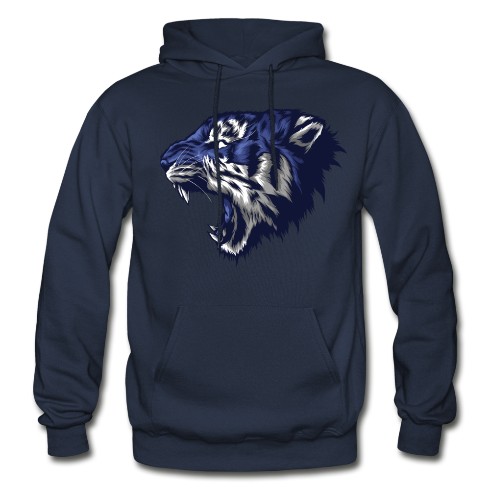 Blue Jungle Cat Hoodie - navy