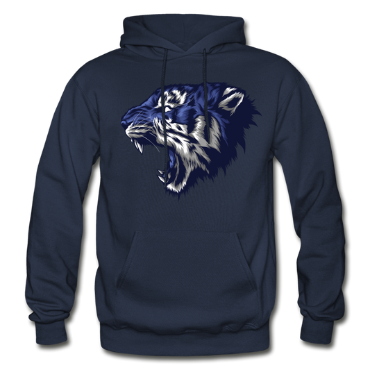 Blue Jungle Cat Hoodie - navy