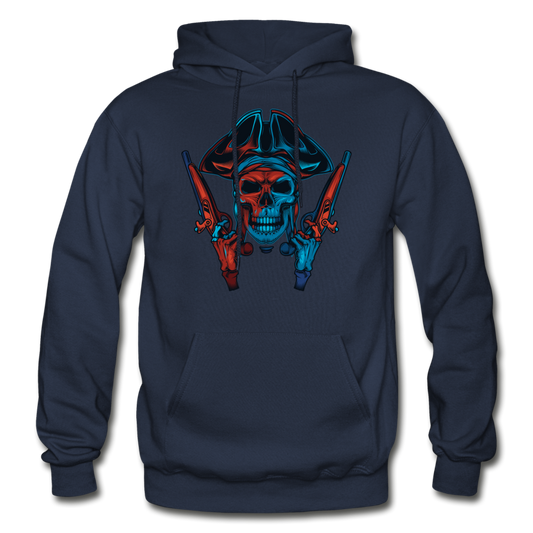 Pirate Skull with Guns Hoodie - navy