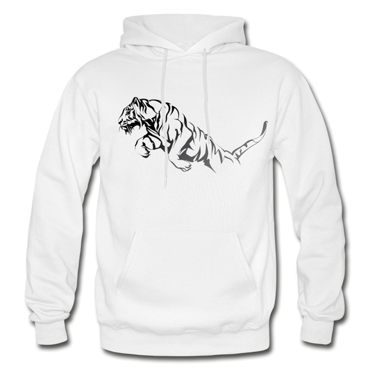 Tribal Maori Tiger Hoodie - white