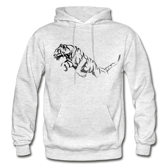 Tribal Maori Tiger Hoodie - light heather gray