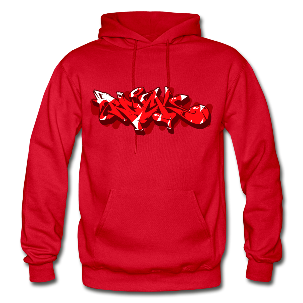 Red Graffiti Street Art Hoodie - red