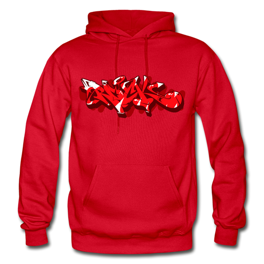 Red Graffiti Street Art Hoodie - red