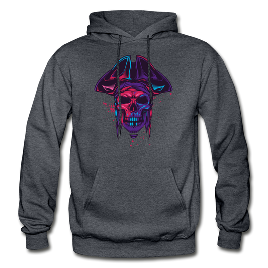 Pirate Skull Hoodie - charcoal gray