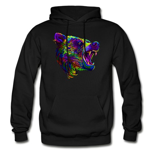 Colorful Bear Hoodie - black