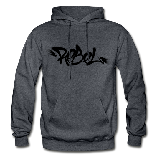 Rebel Graffiti Hoodie - charcoal gray