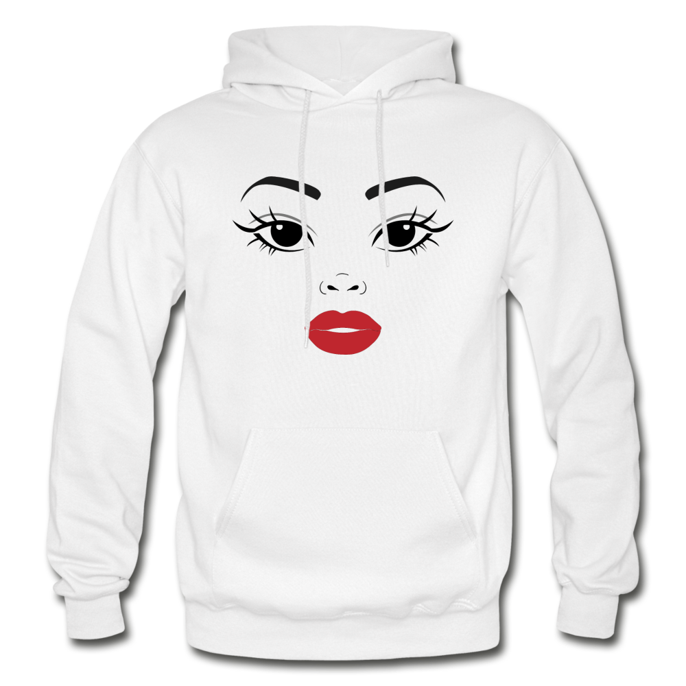 Girl Face Hoodie - white
