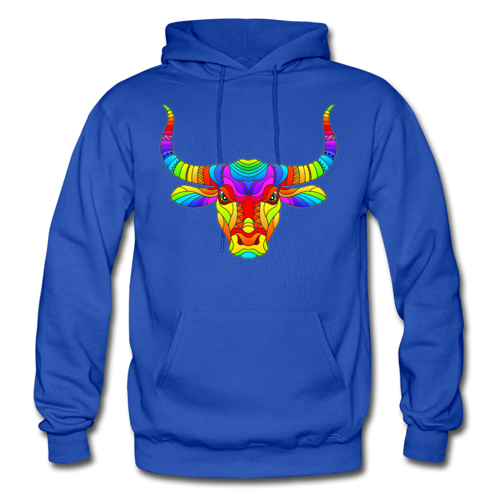 Colorful Bull Hoodie - royal blue