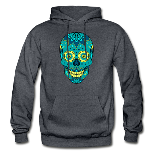 Sugar Skull Hoodie - charcoal gray