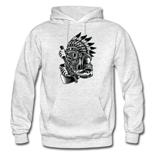 Indian Warrior Hoodie - light heather gray