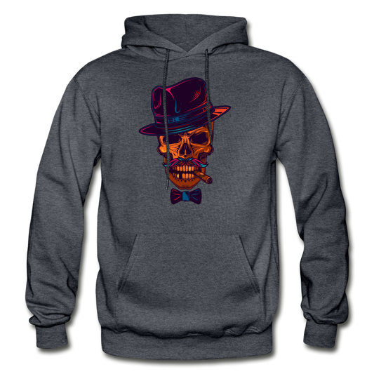 Fedora Skull Hoodie - charcoal gray