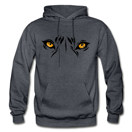 Jungle Cat Eyes Hoodie - charcoal gray
