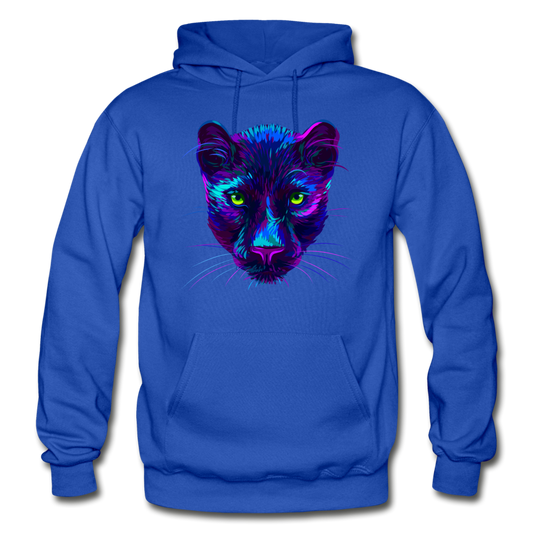 Blue Jungle Cat Hoodie - royal blue