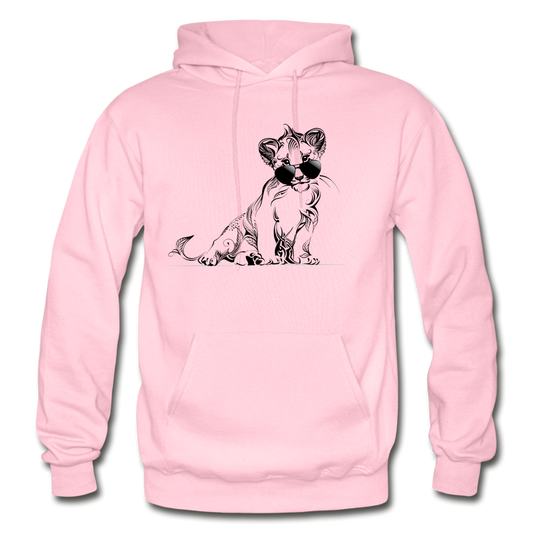 Lion Cub Sunglasses Hoodie - light pink