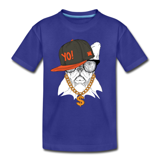 Hip Hop French Bulldog T-Shirt - royal blue