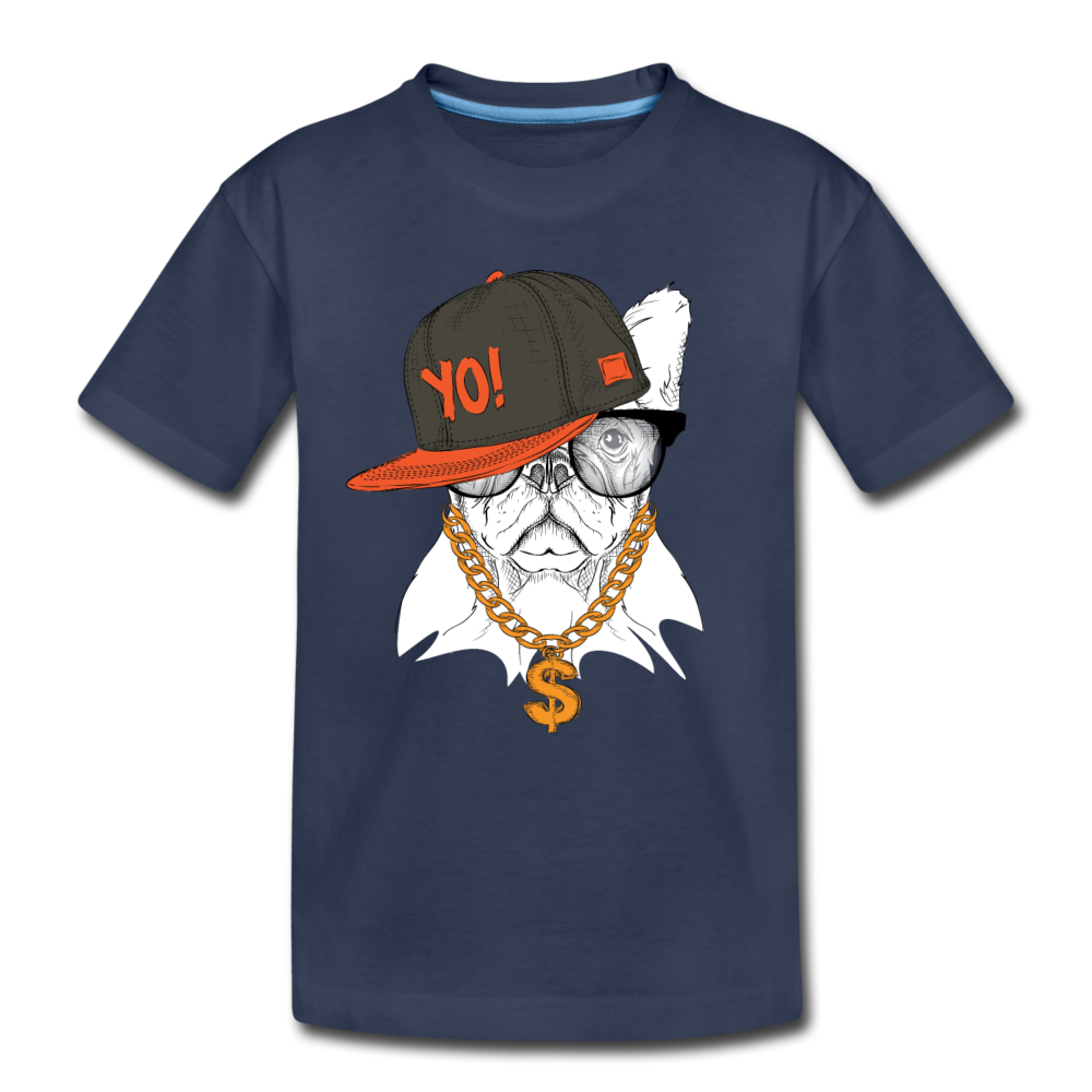 Hip Hop French Bulldog T-Shirt - navy