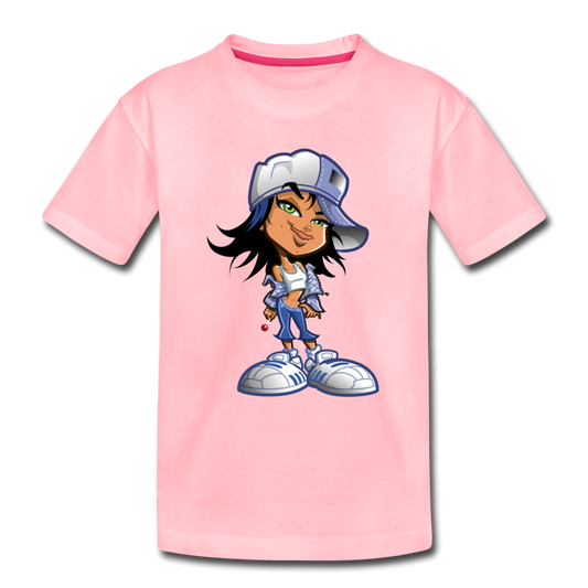 Cartoon Girl Kids T-Shirt - pink