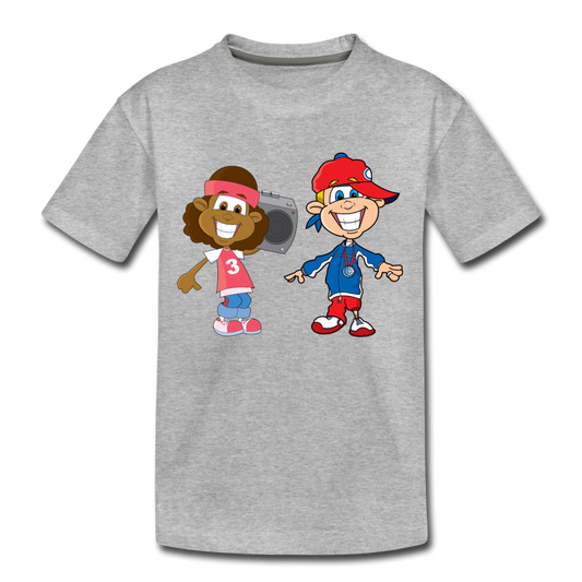 Hip Hop Cartoon Kids Kids T-Shirt - heather gray